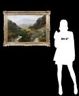 19th Century Oil Painting Large Antique Exhibition Landscape Of North Wales
