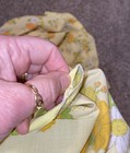 Vintage 70 s Flowers Sheet Material 52x80 Made Into A Long Curtain Use For Craft