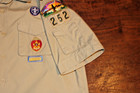 Boy Scouts Of America Bsa Men s Shirt Tan Medium Sewn Patches Totin Patch Glued
