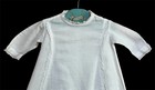 Antique Vtg Infant Christening Gown Dress Lace Long Nightgown Baby Waffle Cotton