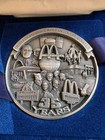 1990 Rare Silver Pewter Mcdonald s 35 Years Medal Trophy Award In Blue Case