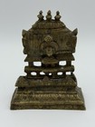 Antique Indian Brass Traveling Shrine Temple     Folk Art Hindu Yatra Altar