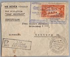 1934 Paraguay Registered Graf Zeppelin Lz 127 Mail Cover To Germany Hamburg