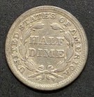 1855 Seated Liberty Silver Half Dime Arrows Variety Us Coin