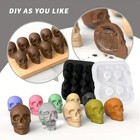 3d Skull Ice Cube Tray Silicone Maker Round Ball Sphere Mold Whiskey Cocktails
