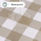 Round Waterproof Vinyl Table Cloth  Buffalo Flannel Backed Tablecloth  Wipeab   