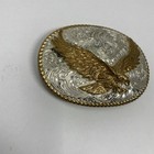 Crumrine American Eagle Belt Buckle Silver Plate Over Jeweler s Bronze 5 5   