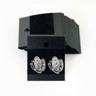 100 Pcs Black Velvet Jewelry Earring Studs Display Holder Hanging Cards Flocked