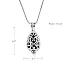 Teardrop Keepsake Ashes Necklace Urn Pendant Ash Cremation Memorial Urn Necklace