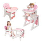 3 In 1 Baby High Chair Convertible Play Table Seat Booster Toddler Feeding Tray