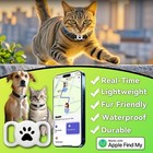 Smart Pet Tracker For Cat Dog With Collar Holder Seamless Location Tracking