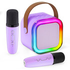 Gmox Portable Mini Karaoke Machine Bluetooth Speaker 2 Wireless Mics For Kids