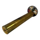 Vintage Agate Stone Brass Kaleidoscope Stained Glass Wheel Artisan Optical Toy