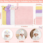 12 Pcs Baby Bath Towels Set  Baby Towels For Newborn Bath Essentials Gifts  