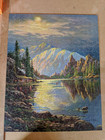 Vintage Jigsaw Perfect Picture Puzzle Calm Of The Night 375 19x15 Complete