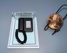 Miniature Dollhouse 1 12 Scale Classic Black Office Telephone - O23b