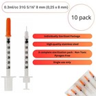 U-100 Syringes - 0 3ml cc 31g 5 16   8 Mm  Disposable Syringes  individually Wra