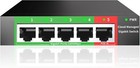 5-port Gigabit Ethernet Switch     Vlan qos  Poe In  Plug   Play  Metal Case