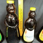 Vintage Mrs Butterworth s Amber Glass Syrup Bottle Lot Original Cap   Label 