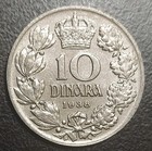 1938 Yugoslavia 10 Dinara Nickel Au Coin Km 22 Wwii Era 