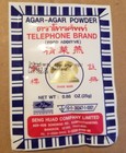 5 Packs- Agar Agar Powder 25g Vegetarian Gelatin Substitute Telephone Brand