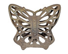 Vintage Cast Iron Butterfly Japanese Candle Holder Lantern Metal Zen Garden Deco