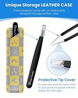 Expert Slant Tip Tweezers With Leather Case  Sharp   Precision Stainless Steel