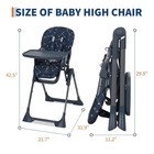 Baby High Chair  Foldable Feeding Chair For Babies   Toddlers  Adjustable Height