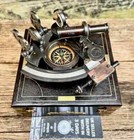 Vintage Antique Brass Sextant With Wooden Case J Scott London-brass Ship History