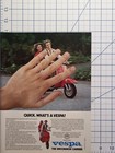 Vintage Print Ad 1980 Vespa Scooter Italian Design Moped Couple   see Descr  