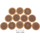 Coasters For Drinks 12 Pcs Absorbent Cork Coasters With Flower Pattern