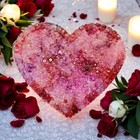 Handmade Silicone Crystal Heart Trinket Tray Mold
