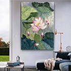 Handmade Oil Painting New Chinese Style 3d Texture Lotus Wall Art Decoration