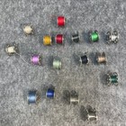 Vintage Sewing Bobbins With Thread Thimbles Pin Cushion Chalk Marker Set