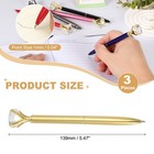 Black Ink Ballpoint Pen  3pcs Crystal Diamond Twist Pen 1 0mm  Gold