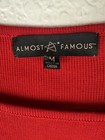 Women   s M Red Bodycon Sweater Dress Long Sleeve Knit Party Office Siren
