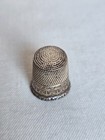 Antique Simons Bros  Sterling Silver Thimble  Anchor Design  Ca  1915