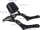 Motorcycle Backrest Sissy Bar With Luggage Rack  Compatible With Honda Rebel Cmx