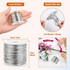 Cridoz 18 Gauge Stainless Steel Wire For Jewelry Making  1mm Bailing Silver 