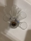 Bouquet Champagne Toasting  Flutes 6 Different Colored Stems W  Holding Vase