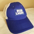 Bud Light Beer Snapback Hat Mesh Cap Embroidered Curved Bill Blue