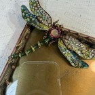 Jay Strongwater 5x7 Gold Dragonfly Enamel Frame Swarovski Crystal Jeweled 2006