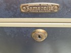 Vintage Samsonite Shwayder Bros Blue Marbled Hard Train Case Makeup Vanity Box