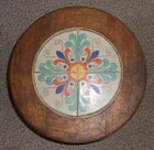 Vintage 1930 s California Pottery Rare Round 4-tile Table