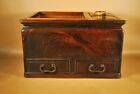 Antique Meiji Era Tabako-bon Tobacco Box   Hardwood Hibachi - Brazier