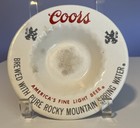 Vintage Coors Beer 6  Promotional Ashtray 1960s Era White Ceramic Bar Restaurant