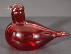 Iittala Oiva Toikka Finland Hand Blown Bird Cranberry Ruby Red Tern Excellent 
