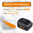 2pack For Worx 20v Max Extend 8 0ah Lithium Battery 20 Volt Wa3520 Wa3525 Wa3575
