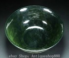 8 6  Old Chinese Dynasty Natural Hetian Jade Carve Dragon Pattern Bowl Bowls