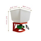 12-volt Atv 49 4lb Capacity Dry Material Broadcast Spreader Fertilizer Seeder